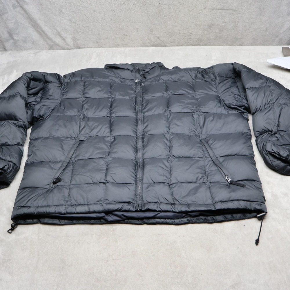 Columbia Down Jacket Mens XL Black Insulated Light Pack Winter Quilted Puffer